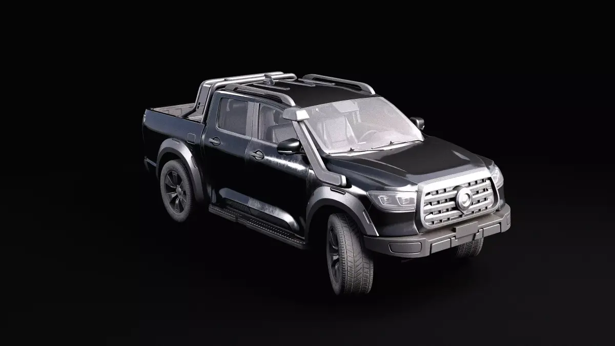 Great Wall Poer Pickup Truck - Game-Ready 3D Model Low-poly 3D model