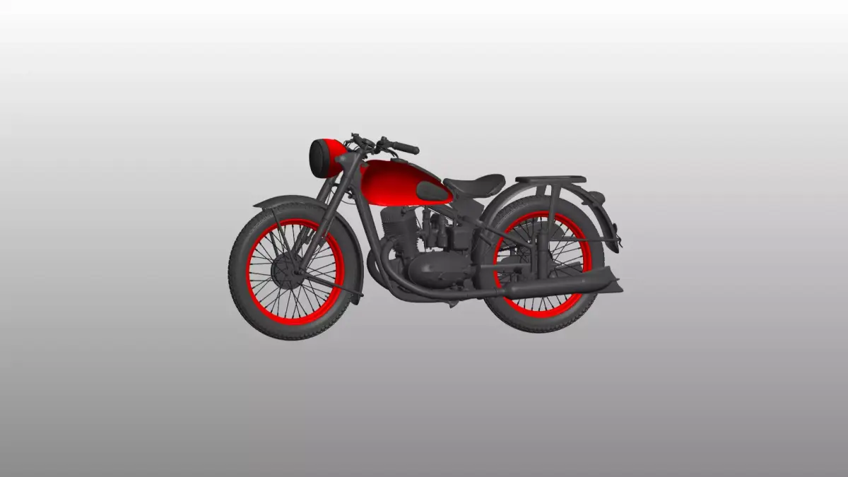 Izh 49-56 Motorcycle 3D model