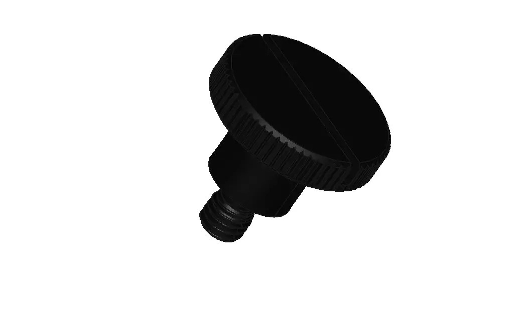 DIN 465 M6x8 Slotted Knurled Thumb Screw 3D model