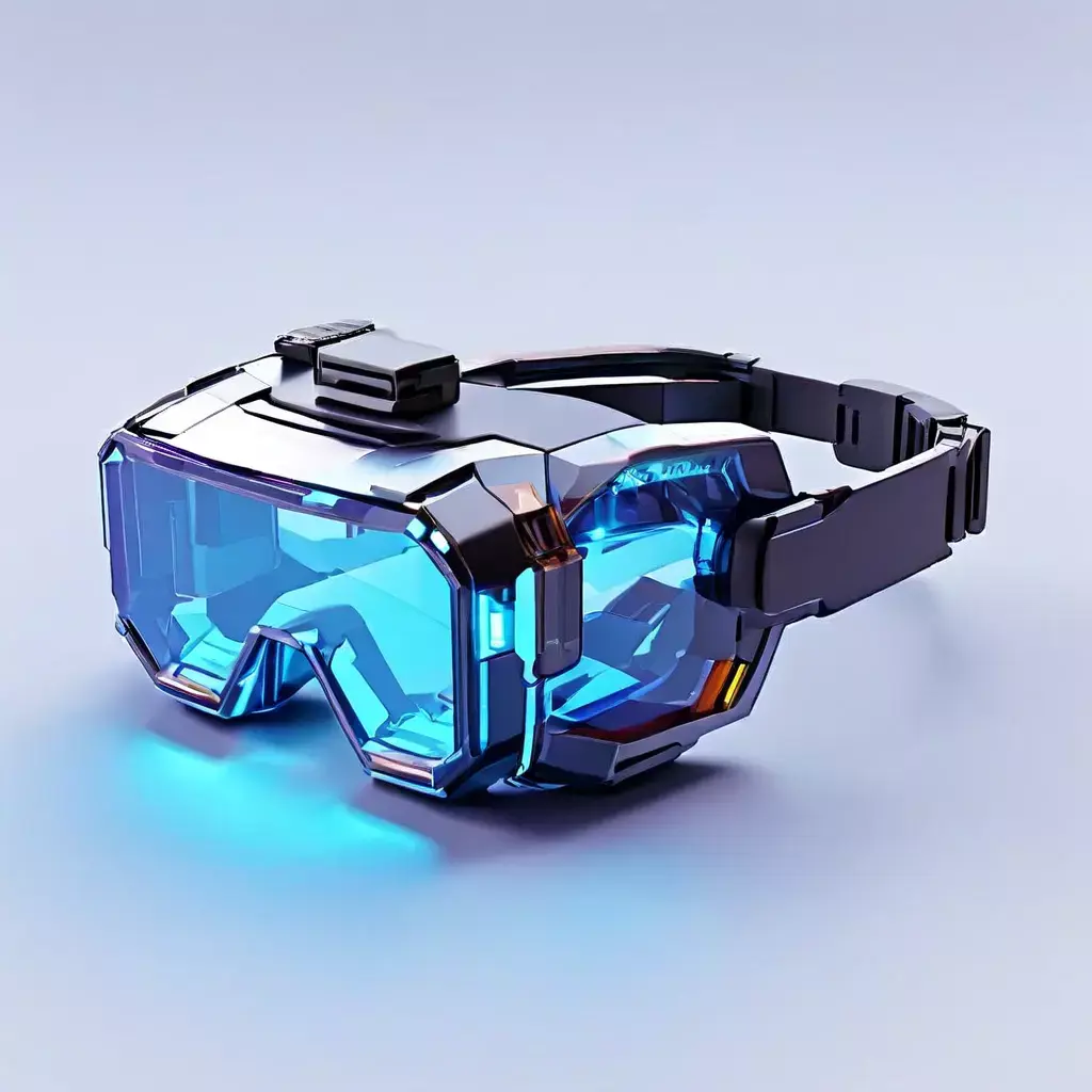 Scifi Futuristic VR Goggles Low-poly 3D model