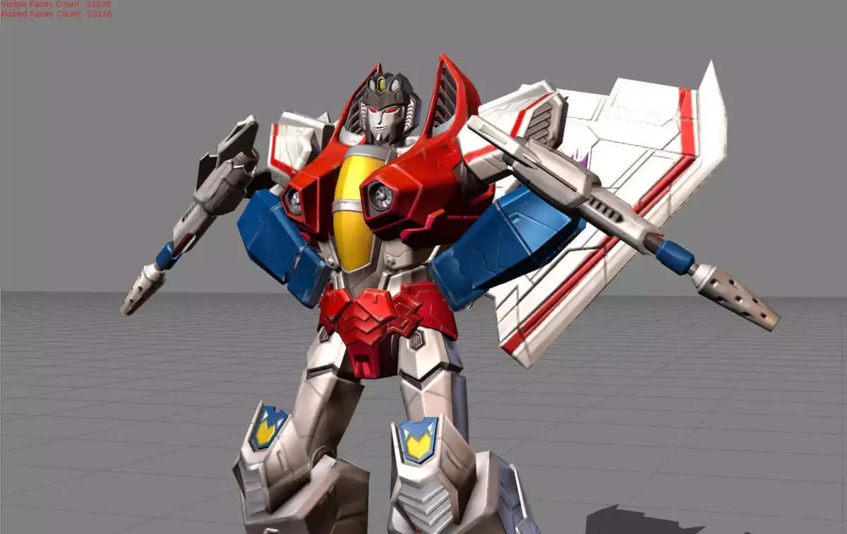 Aldous Starscream Transformer Skin Low-poly 3D model