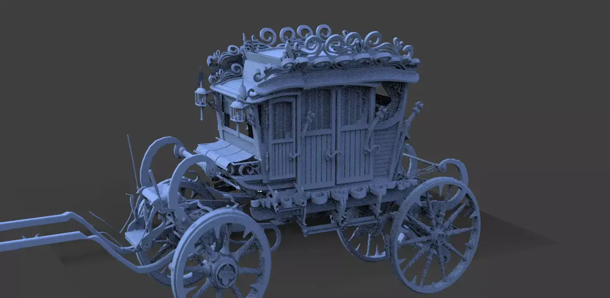 Stage Coach Ornate 3D model