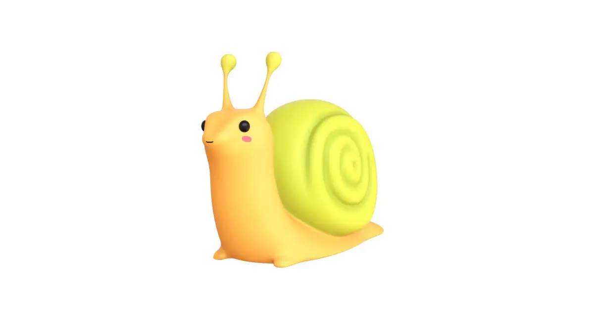Cartoon Snail v002 - 3D Model Low Poly  Low-poly 3D model