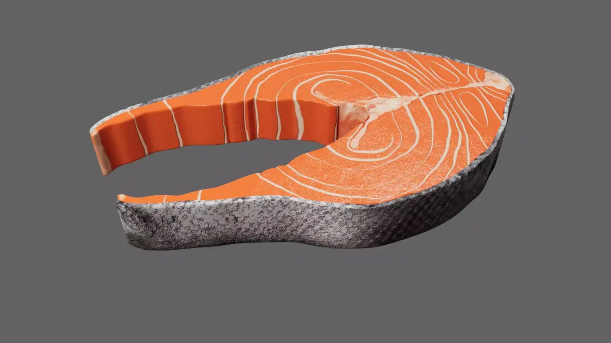 Slice of Raw Salmon 3D model