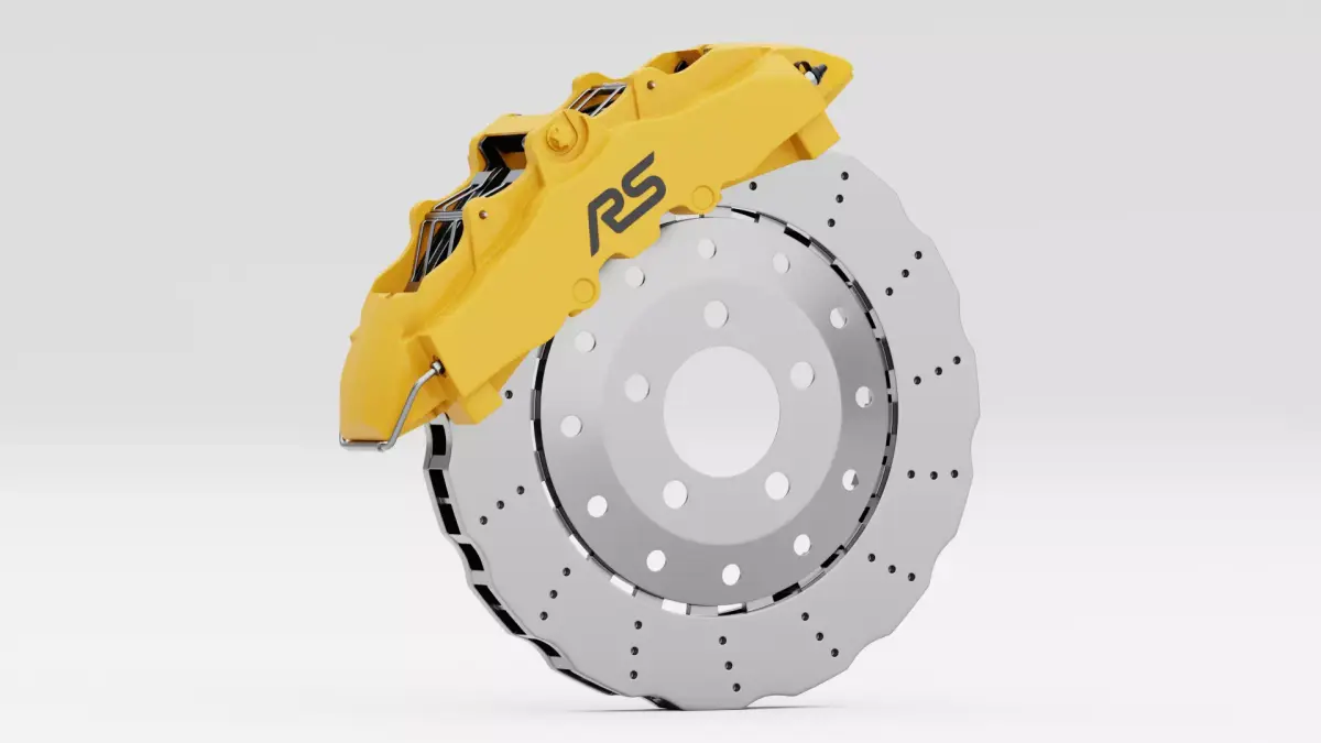 RS Brake Caliper and Brake Disc 3D model