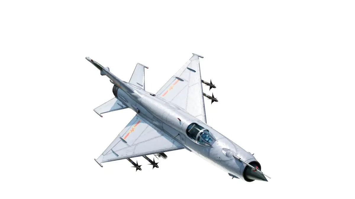 PBR PLAAF J-7 Fighter Mig-21 Fishbed Low-poly 3D model