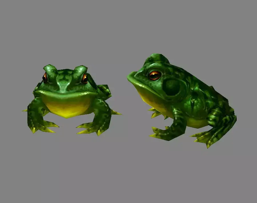Cartoon frog Low-poly 3D model purchase