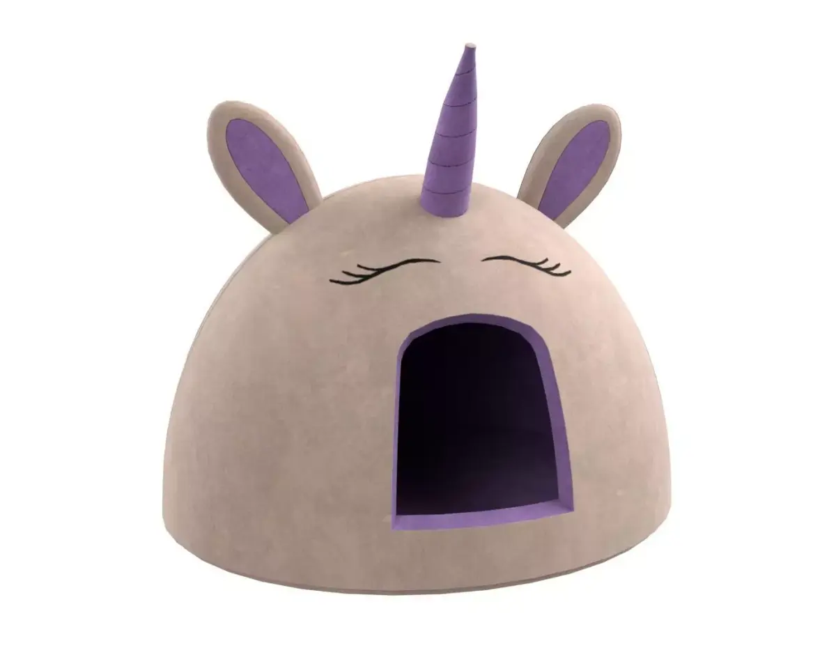 Unicorn Meow Hut Cat Hut Cat Tent Cozy Gray 3D model