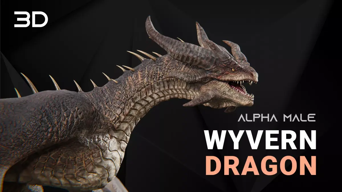 Dragon Wyvern Alpha Low-poly 3D model
