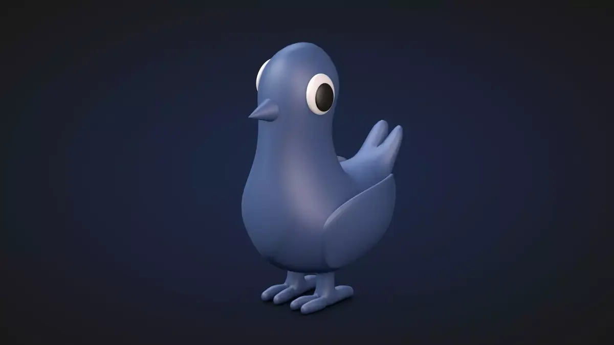 Bird - Toy Low-poly 3D model