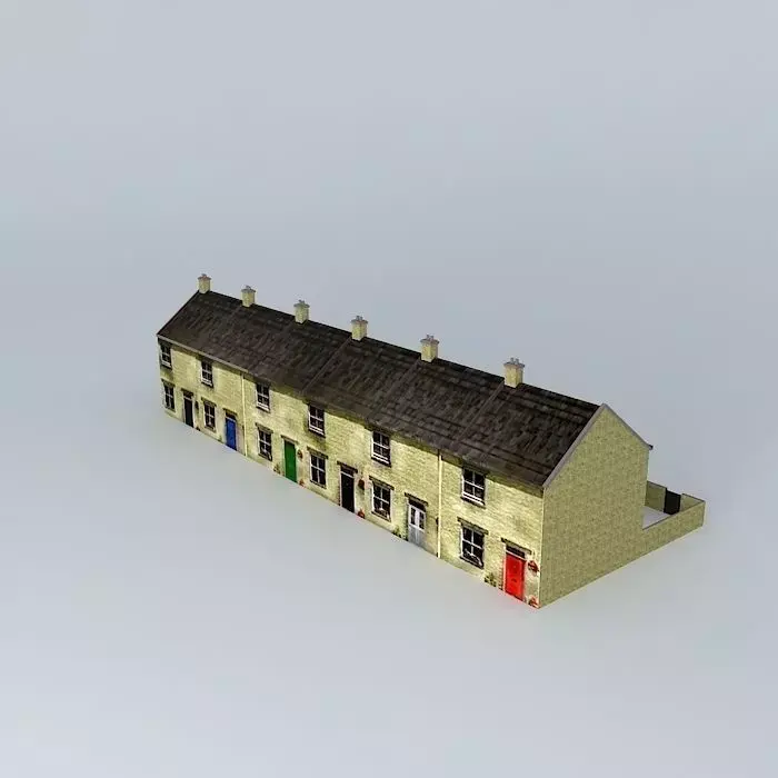 Eco Rail Cottages Dummy! Old Steam Days Free 3D model