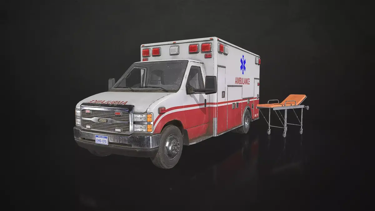 Ambulance Type 3 - V1 Low-poly 3D model