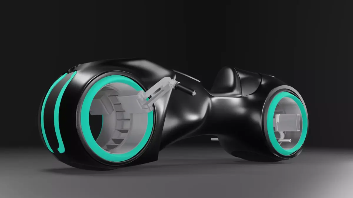 TRON BIKE Low-poly 3D model purchase