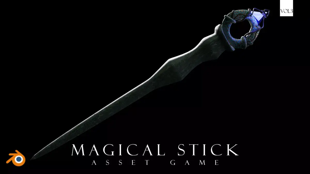 stick magical - 3d modeling low - poly 3D model