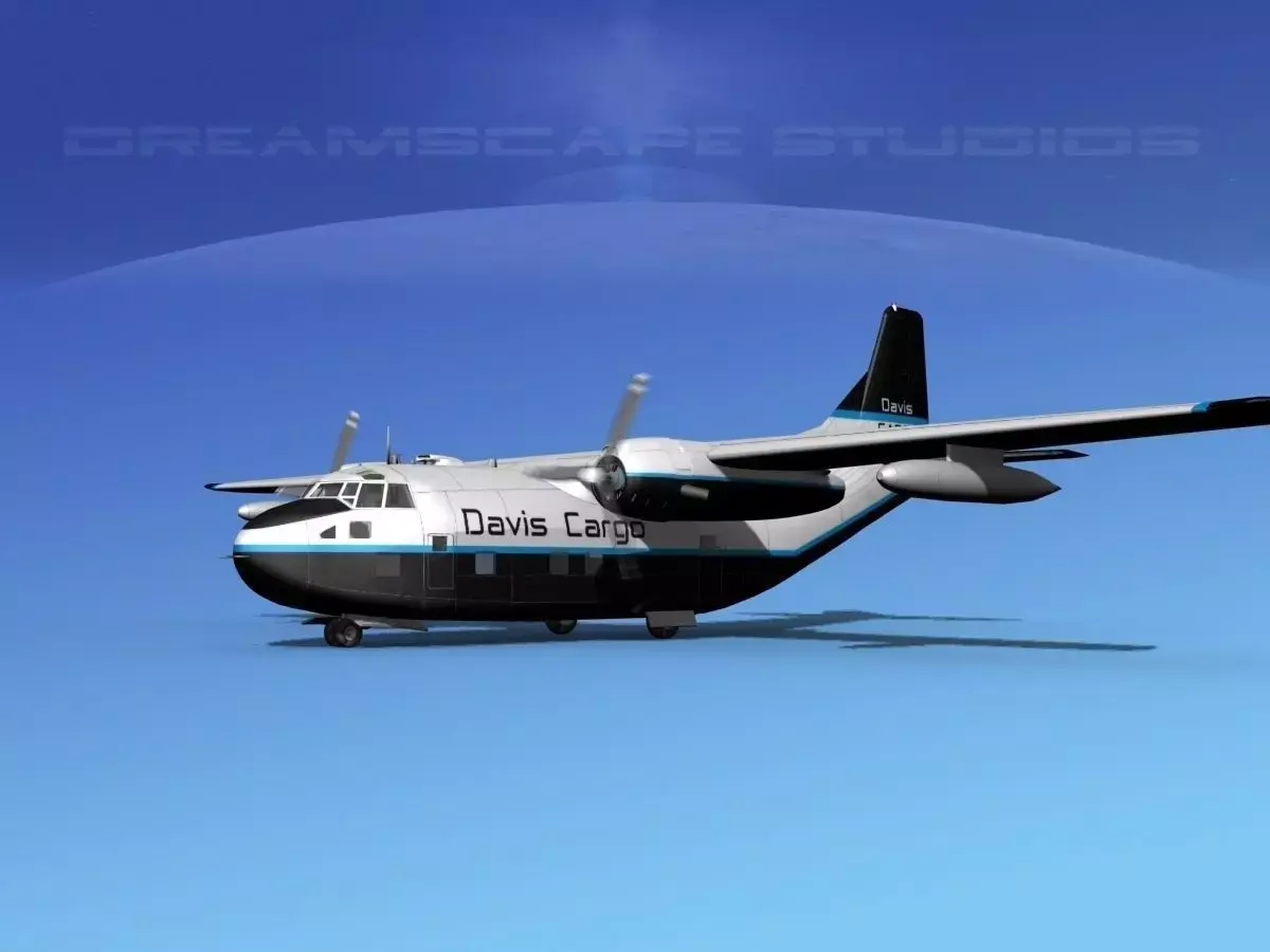 Fairchild C-123B Provider Davis Cargo 3D model