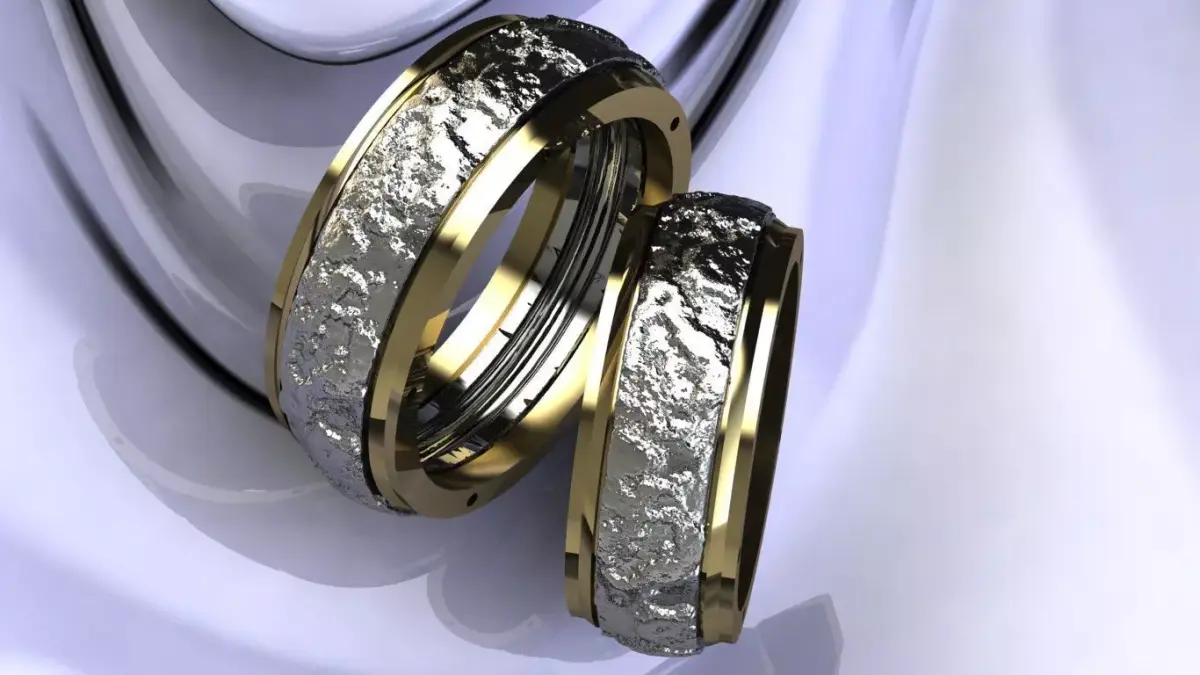 Wedding bends with noised middle part 3D print model