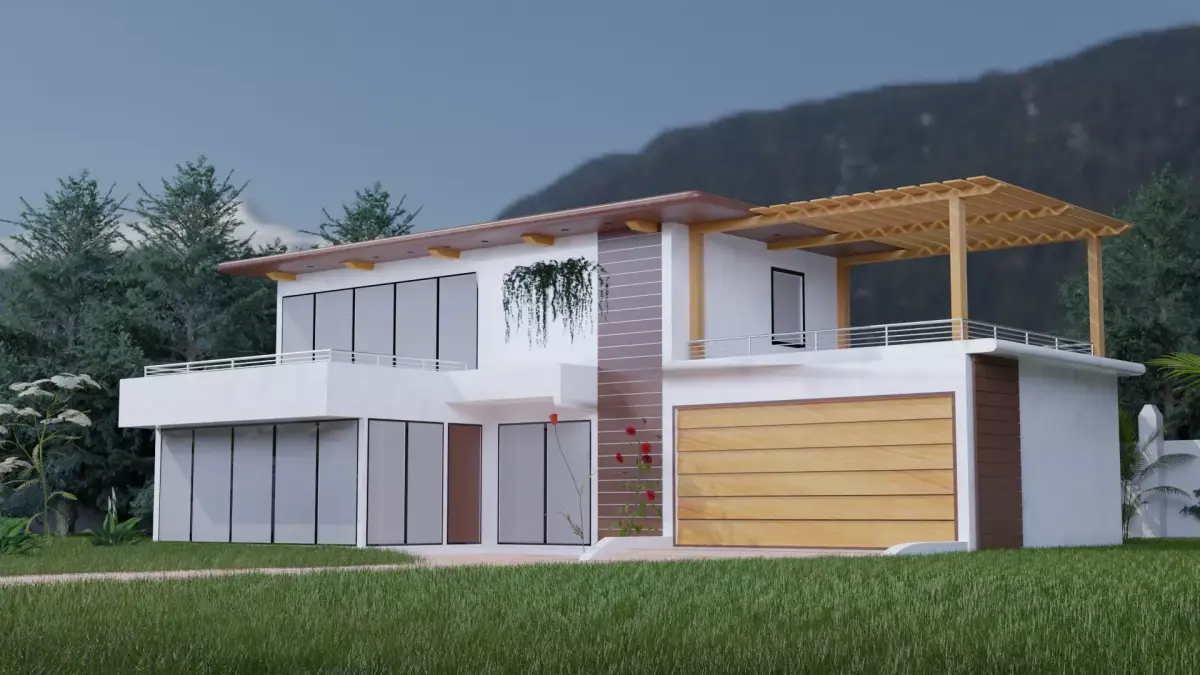 realistic house Free 3D model