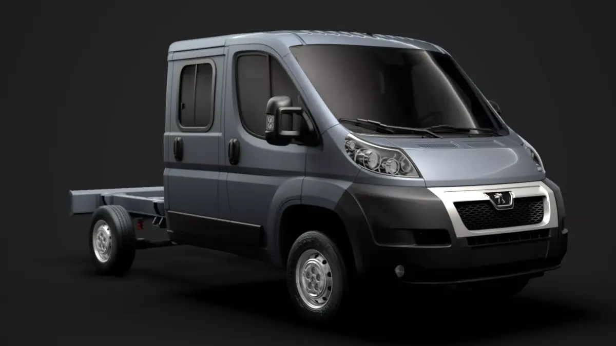 Peugeot Boxer Manager Chassis Truck Crew Cab 3450 WB 2014 3D model