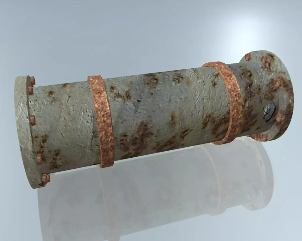 Rusted Pipe 002 3D model