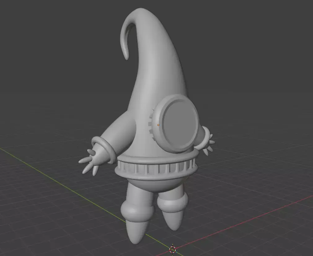 triangular fisherman Low-poly 3D model