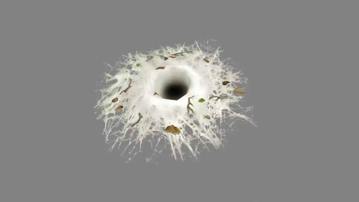 Wormhole - spider cave - lair Low-poly 3D model