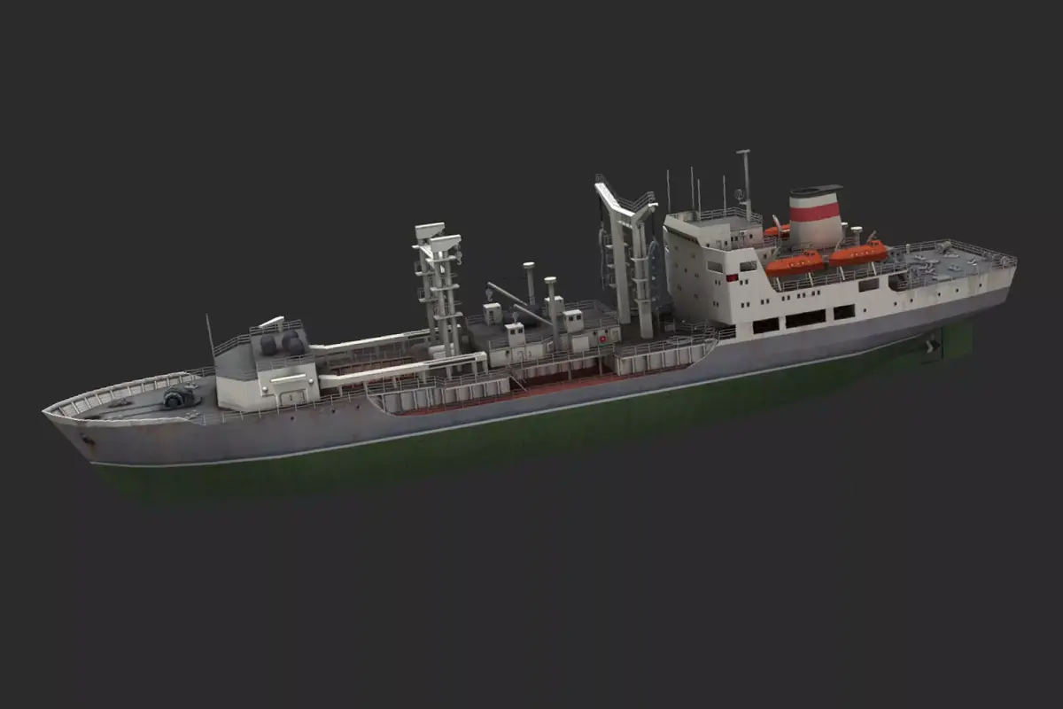 Dubna-tanker Low-poly 3D model