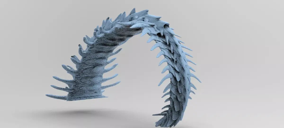 Alien Dragon Tail Arch bridge 3D model