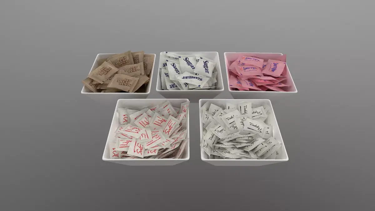 Dry Condiment Packets - High-Quality 3D Models 3D model