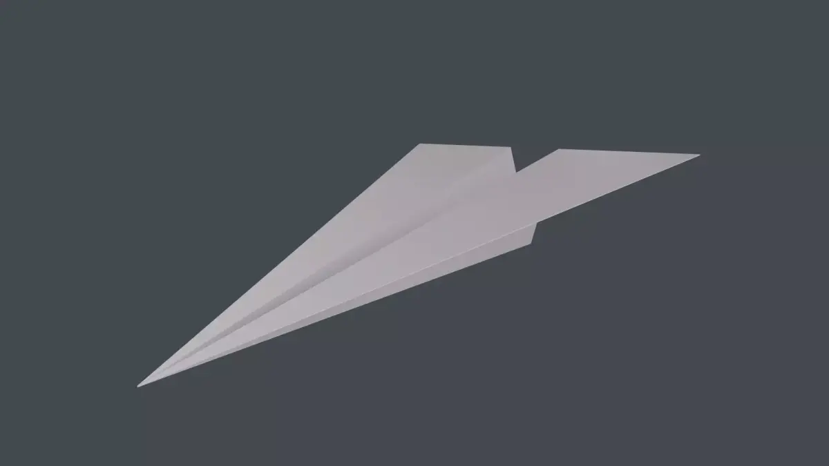 Paper plane 3D Model Low-poly 3D model purchase
