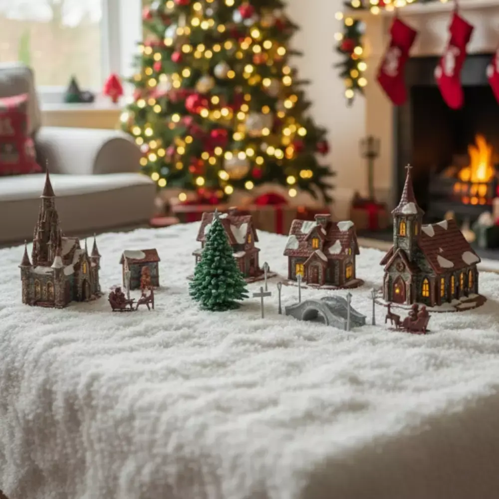 Christmas Village Miniature Set Festive Diorama STL in 11 files  3D print model purchase