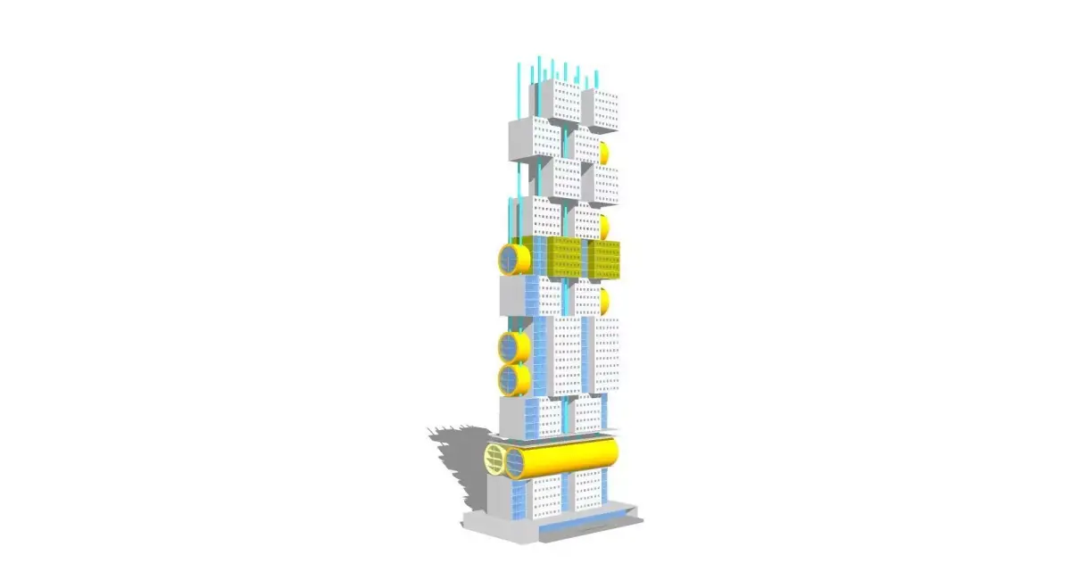 Commercial high-rise 07 3D model