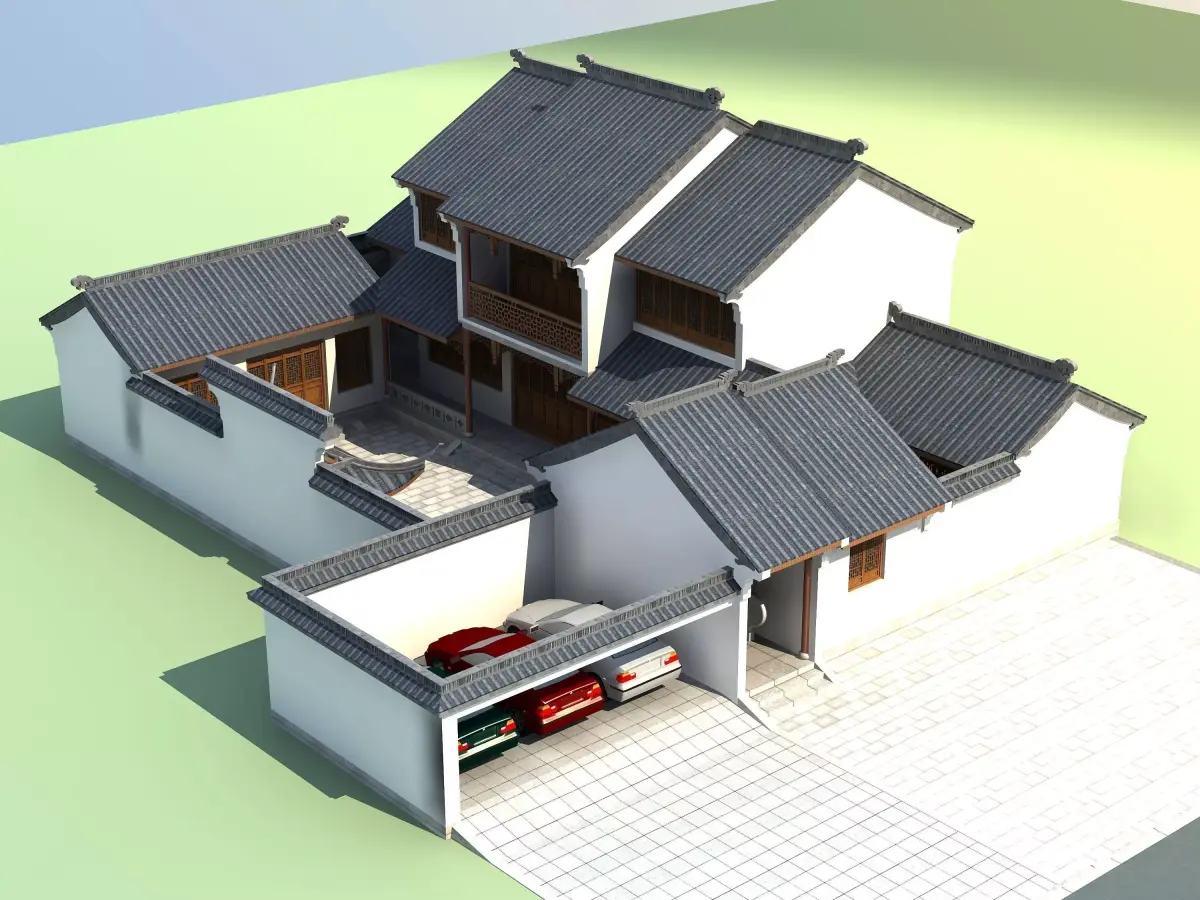 Chinese Style Architecture 3D model 53