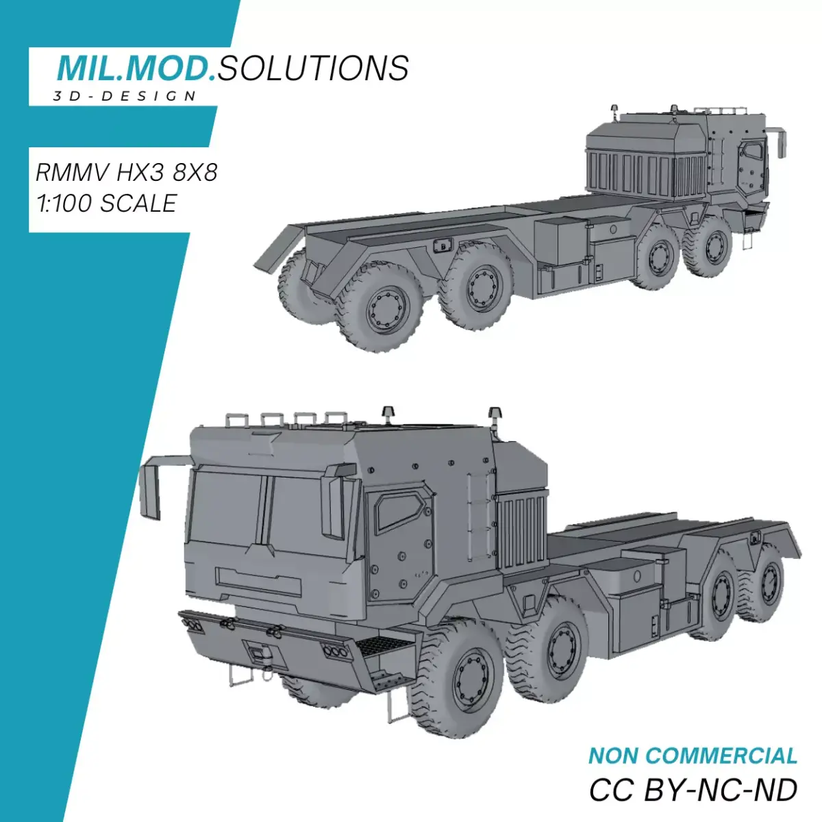 RMMV HX3 8x8 Bundeswehr 3D print model