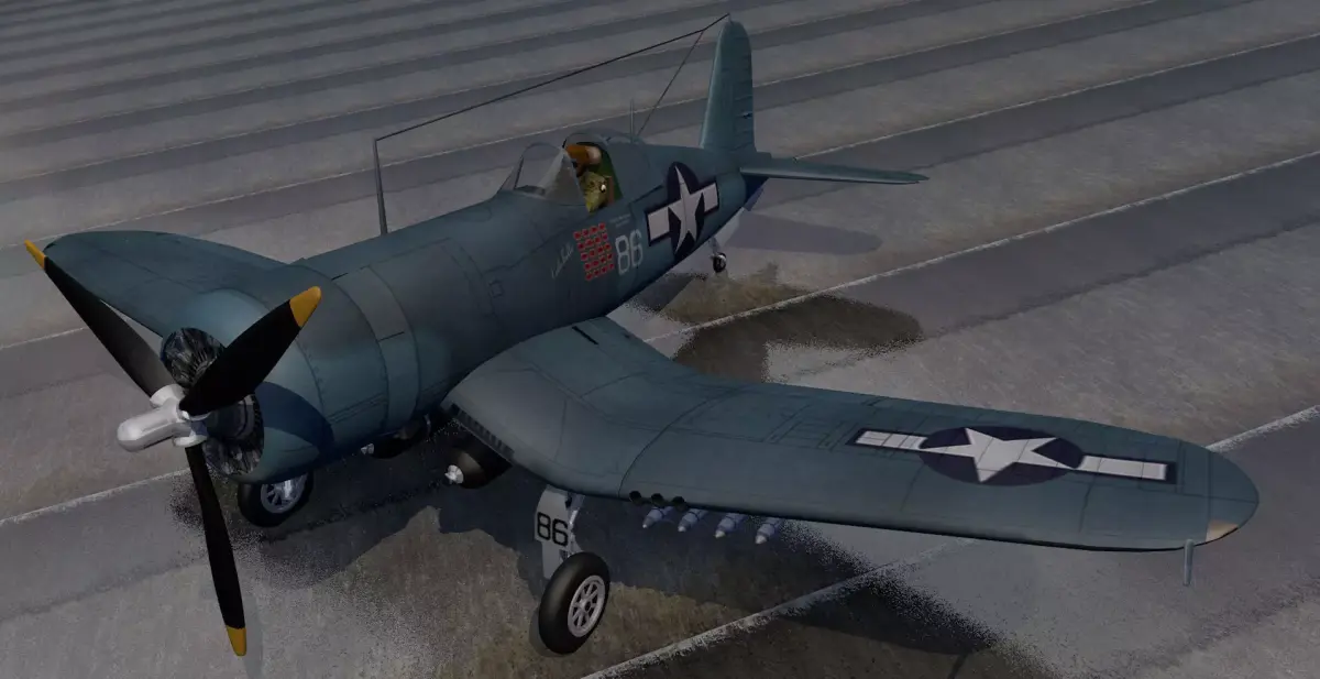 Chance Vought F4U-1D Corsair 3D model