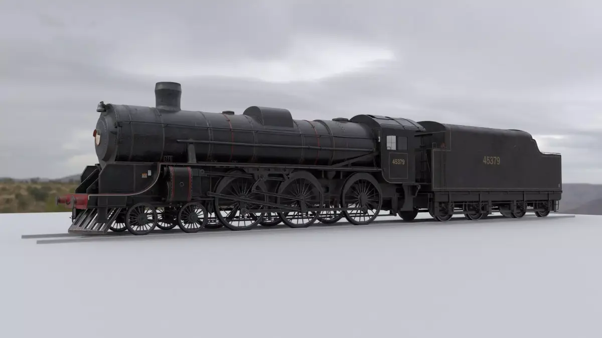 Locomotive and Coalcar model RIGGED 3D model
