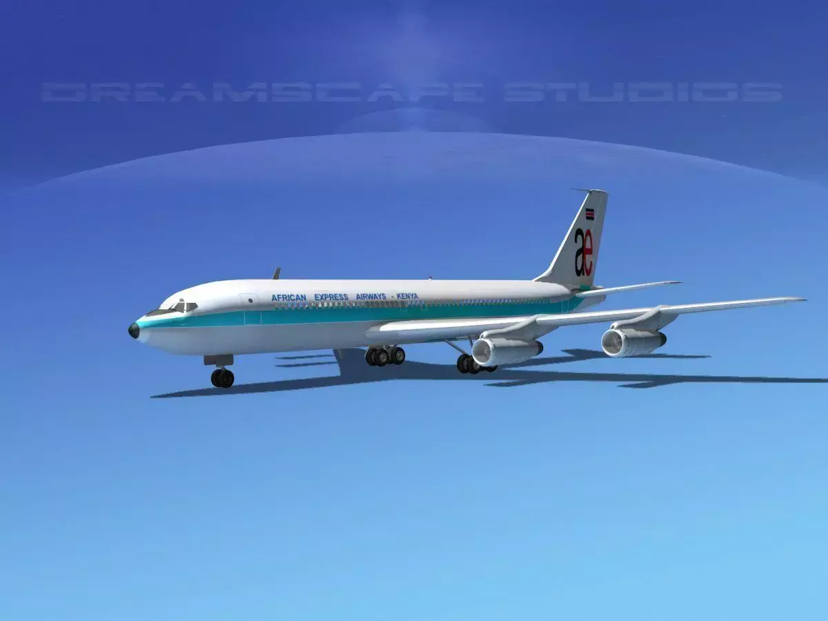 Boeing 707 African Express 3D model