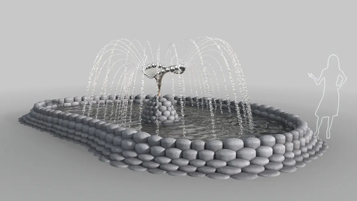 Fountain Organic Form 2 3D model