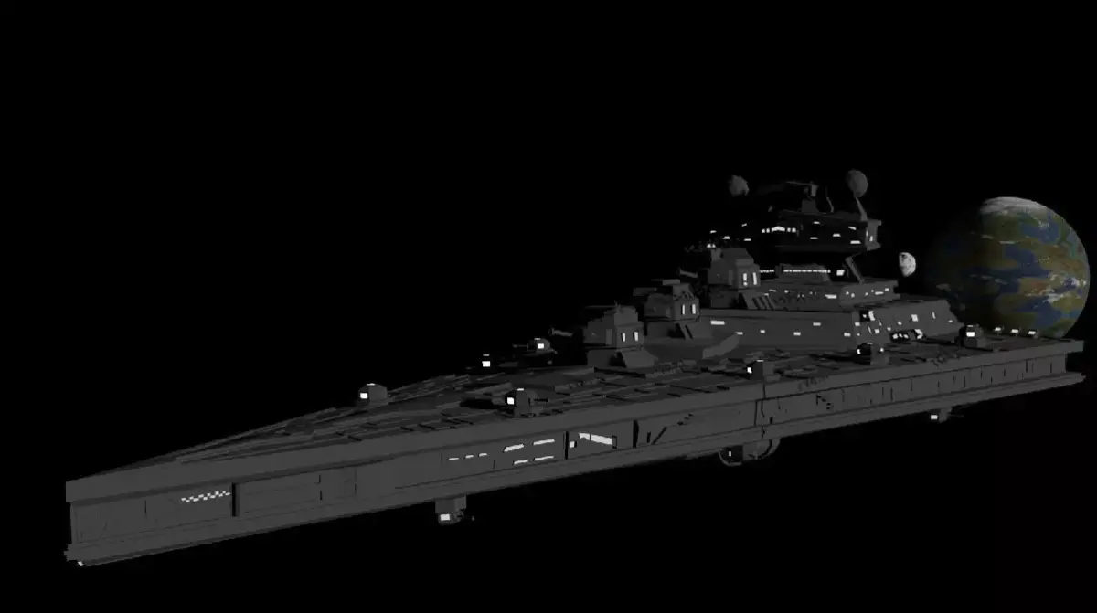Star Destroyer Low Poly Look 3D model