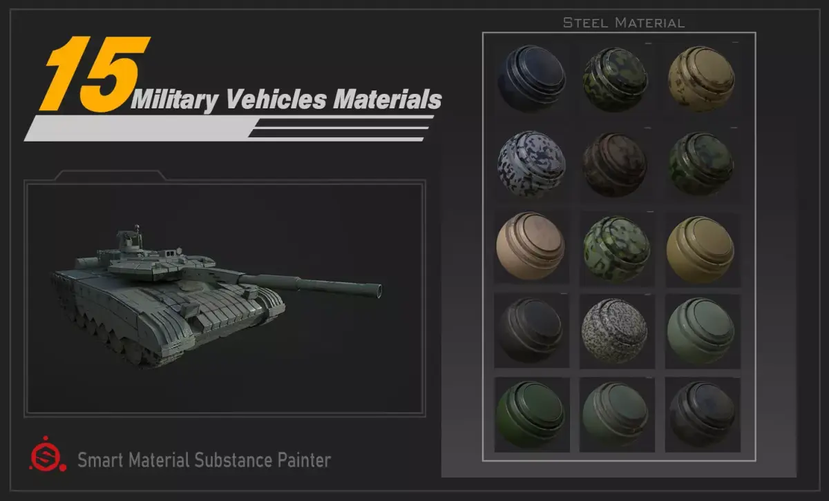 Military Vehicles Materials 3D model