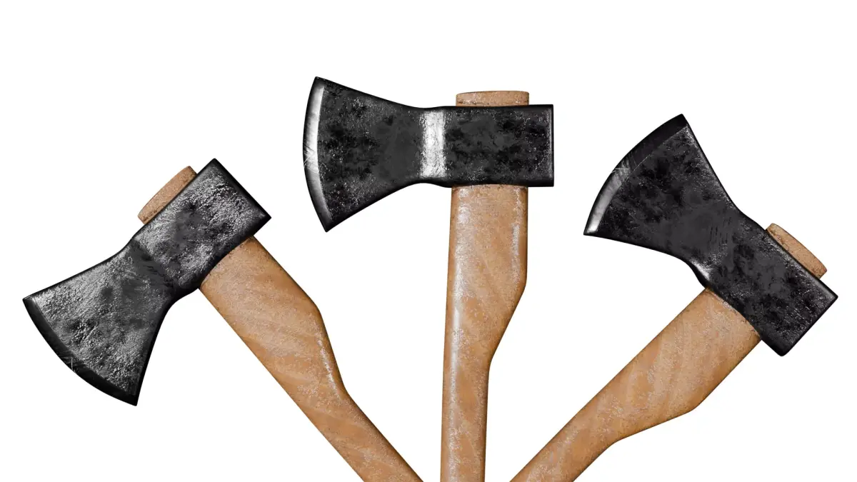 Modern Wooden Axe Realistic 3D Model Free low-poly 3D model