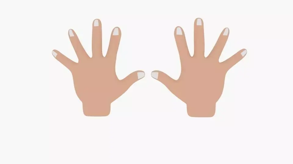 Cartoon Hand Low-poly 3D model