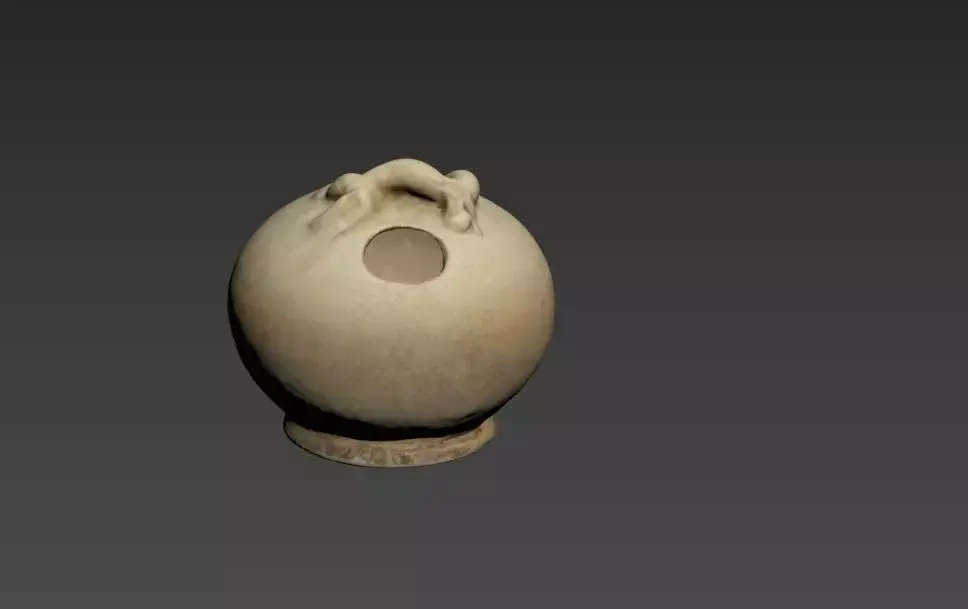 Historic Lime Storage Jar from Vietnam 3D model