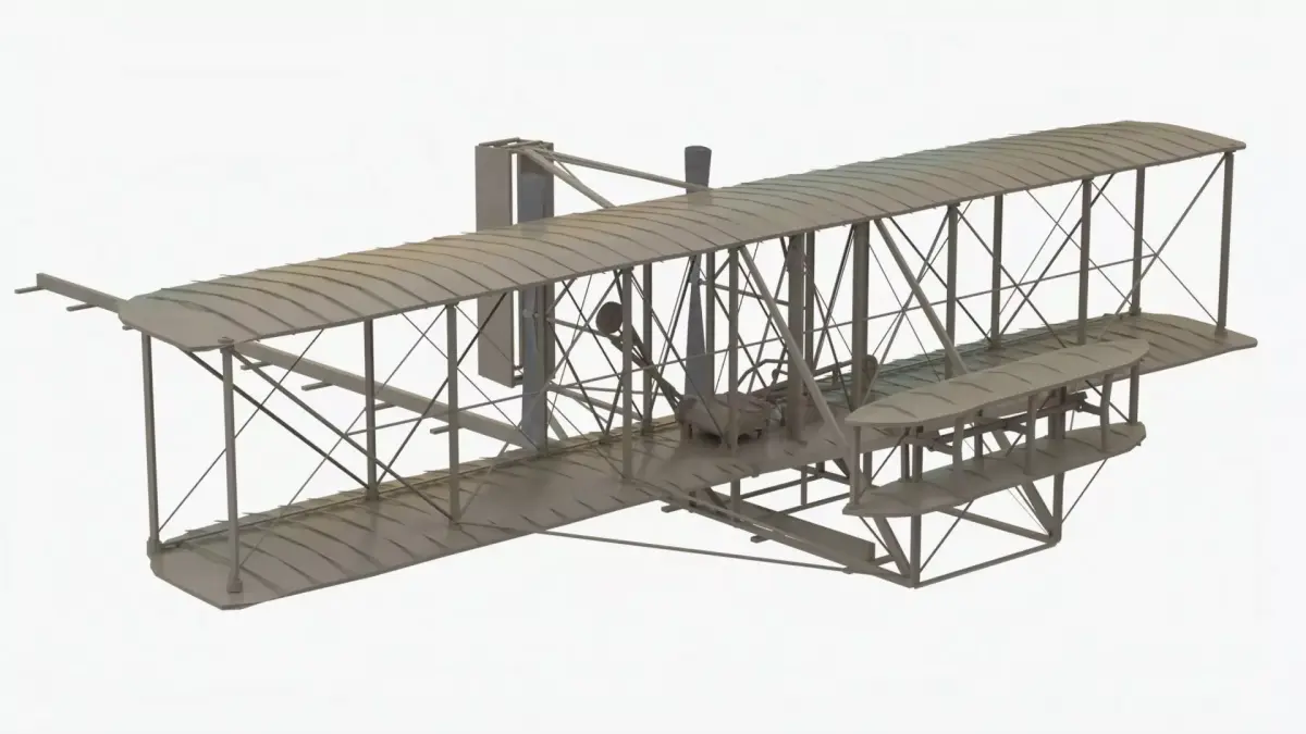 wright flyer Low-poly 3D model buy