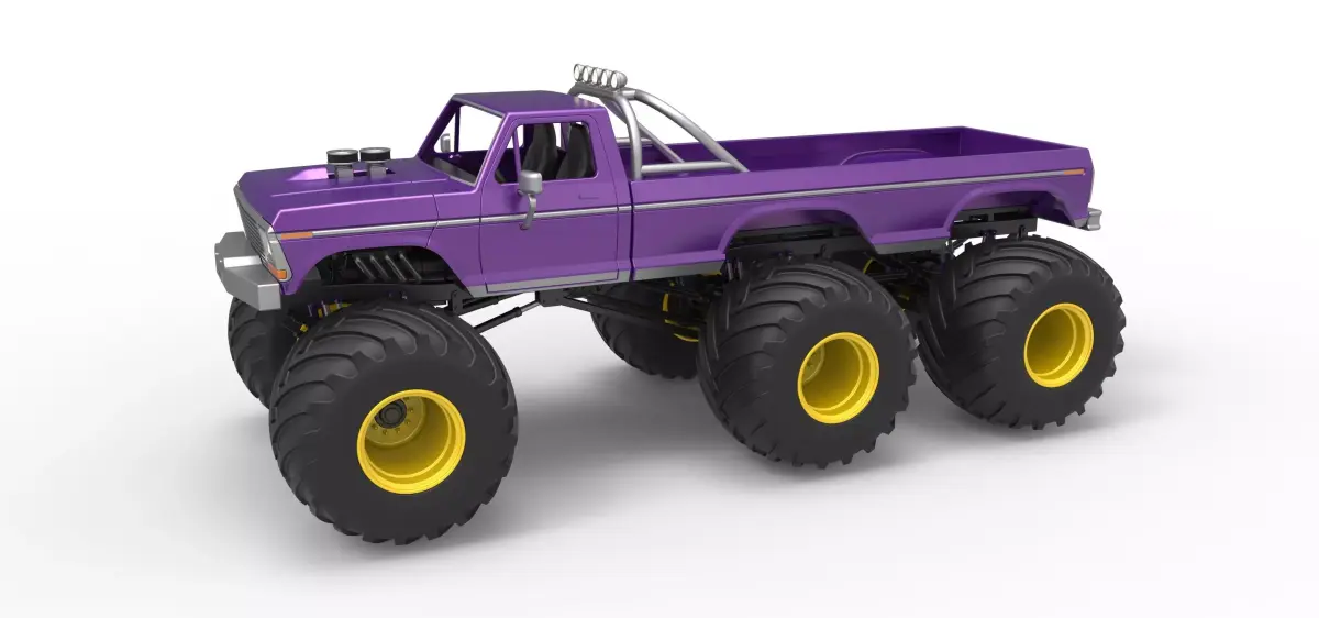 Monster Truck 6x6 concept Version 2 Scale 1 to 25 3D print model
