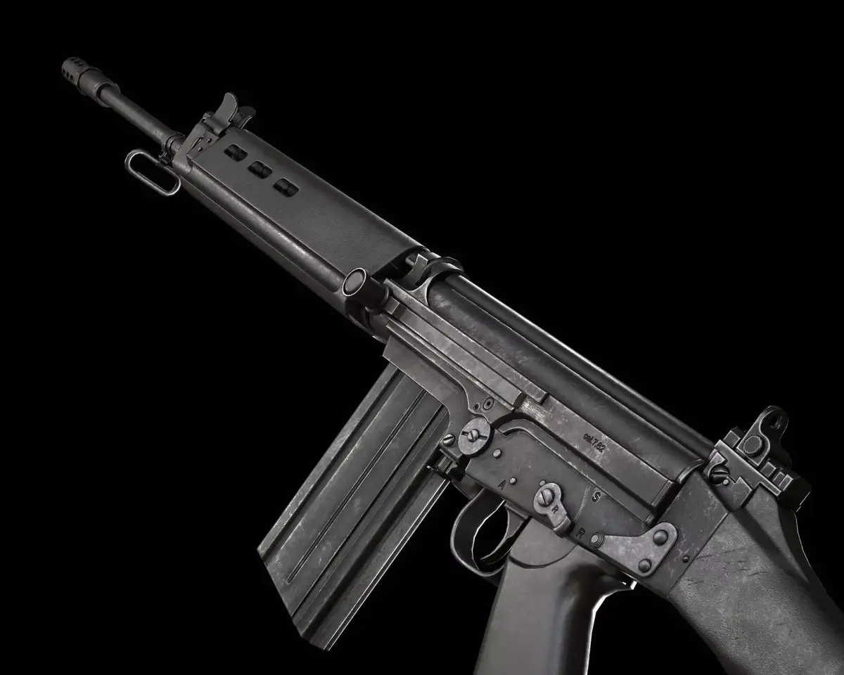 AAA FN FAL Game Ready PBR Low-poly 3D model