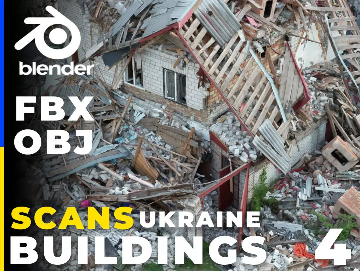 SCANS from Ukraine Buildings set 4 3D model