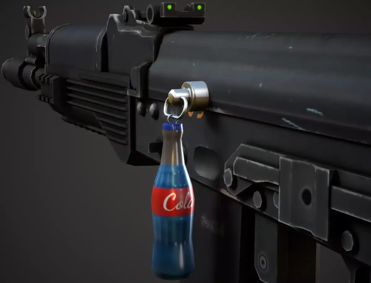 Bottle Weapon Charm - Low Poly Game Ready Low-poly 3D model