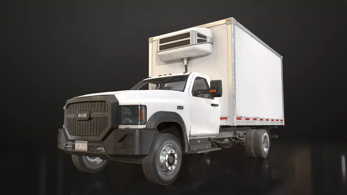 Medium Duty VX400 - Refrigerated Truck Low-poly 3D model