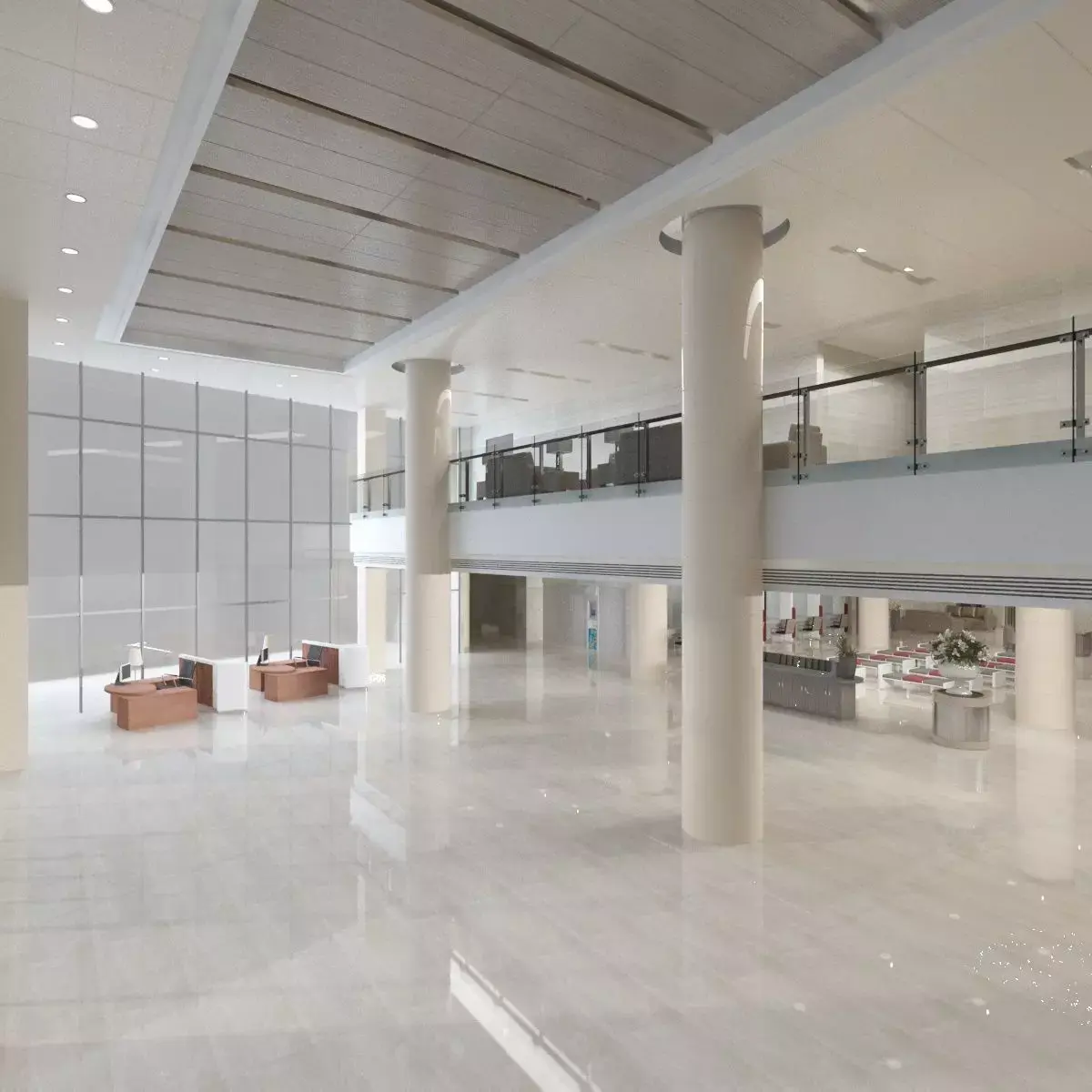 Bank Service Hall 3D model