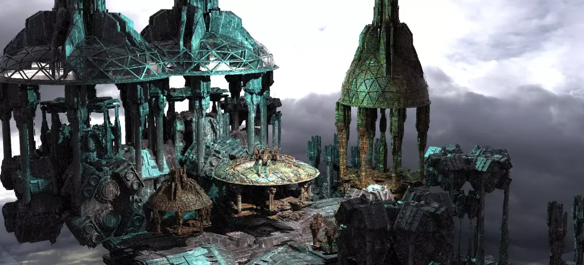 Occult Elven Sci fi Towers Kit bash 3D model